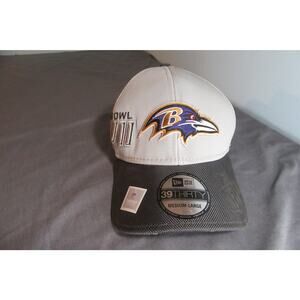 Baltimore Ravens Super Bowl XLVII New Era 39THIRTY Hat - Medium/Large **NEW**